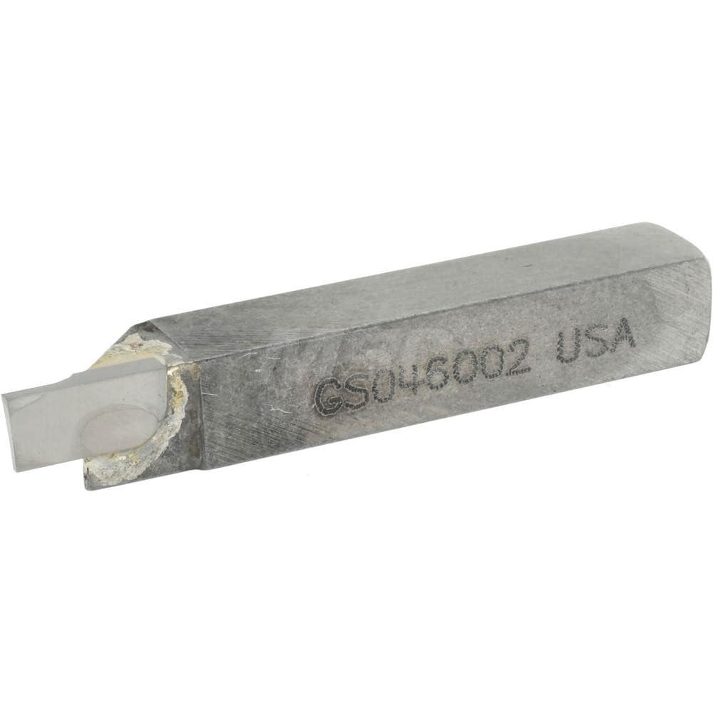 Accupro ACC-GS046002 Single Point Tool Bit: 3/8 Shank Width, 3/8 Shank Height, Micrograin Solid Carbide Tipped, Neutral, GS, Cut-Off & Grooving Image