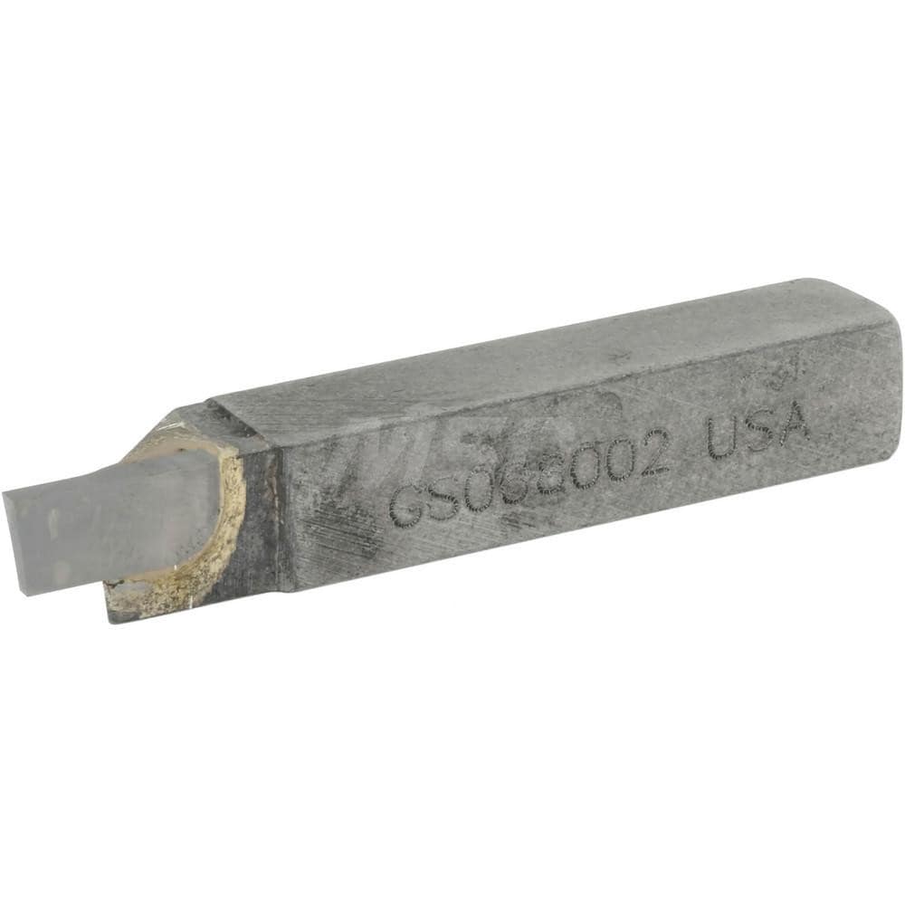 Accupro ACC-GS068002 Single Point Tool Bit: 3/8 Shank Width, 3/8 Shank Height, Micrograin Solid Carbide Tipped, Neutral, GS, Cut-Off & Grooving Image