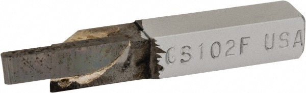 Accupro ACC-GS102F Single Point Tool Bit: 3/8 Shank Width, 3/8 Shank Height, Micrograin Solid Carbide Tipped, Neutral, GS, Cut-Off & Grooving Image