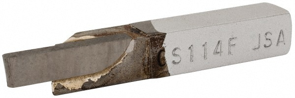 Accupro ACC-GS114F Single Point Tool Bit: 3/8 Shank Width, 3/8 Shank Height, Micrograin Solid Carbide Tipped, Neutral, GS, Cut-Off & Grooving Image