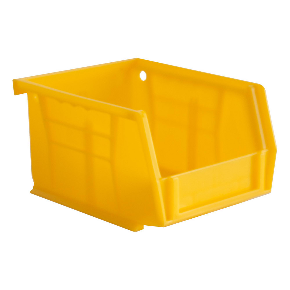 Plastic Hang & Stack Bin: Yellow - Yellow, Plastic, 10 Lb Capacity