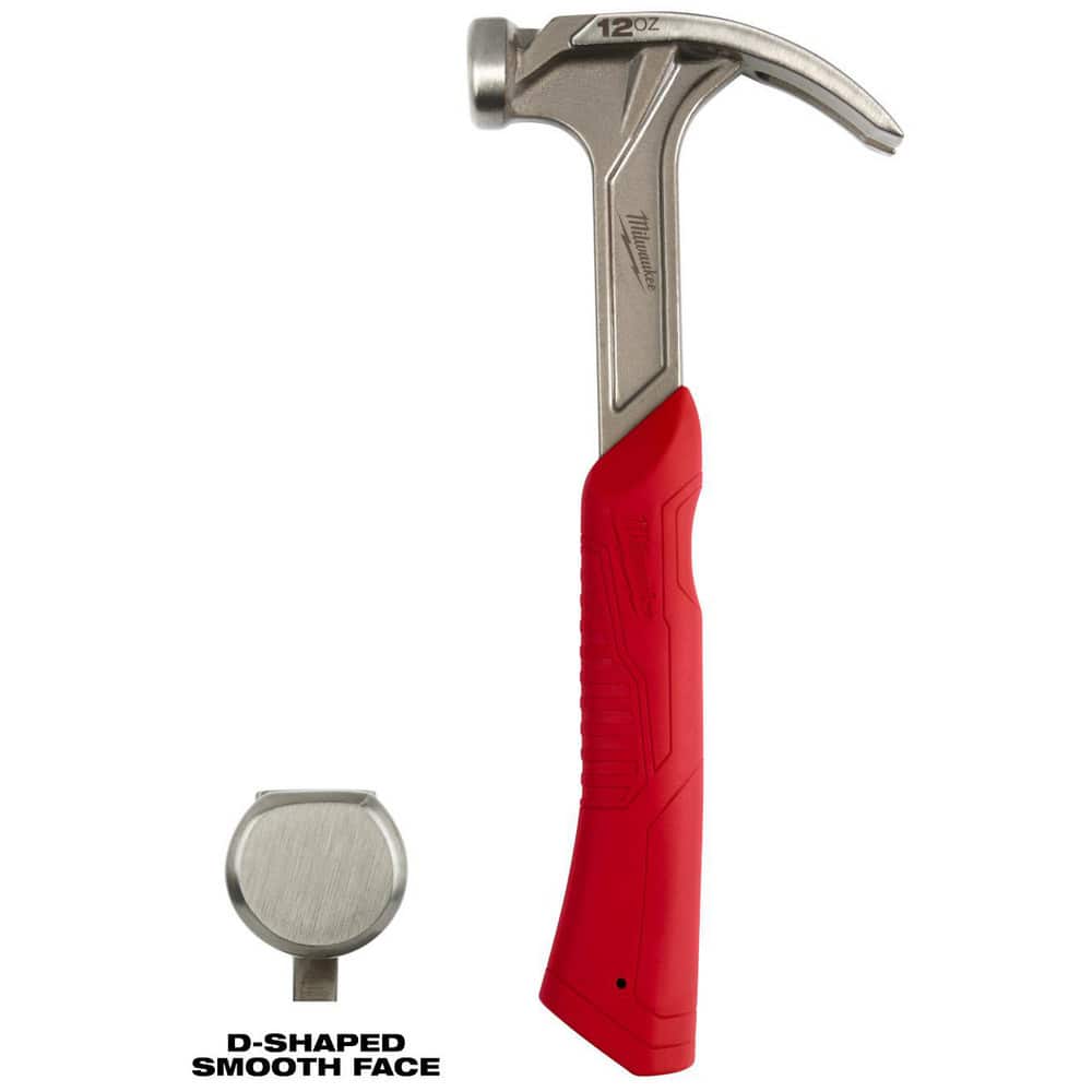 Nail & Framing Hammers; Claw Style: Curved ; Head Weight (Oz): 12 ; Head Material: Steel ; Handle Material: Steel ; Face Surface: Smooth ; Overall Length: 10.00