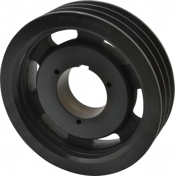 Browning 3B5V80 3B5V80 3 Groove, 5/8 to 2-1/4 Bore Diam, 8.28" Outside Diam, QD Bushed V Belt Sheave Image