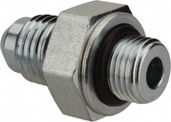 Industrial Pipe Adapter: 7/16-20 x 1/8" Male Thread, MJIC x MBSPP