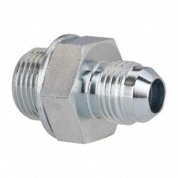Industrial Pipe Adapter: 9/16-18 x 3/8" Male Thread, MJIC x MBSPP
