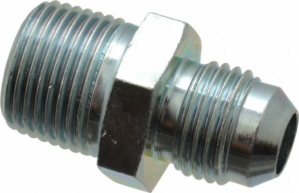 Industrial Pipe Adapter: 9/16-18 x 3/8" Male Thread, MJIC x MBSPT