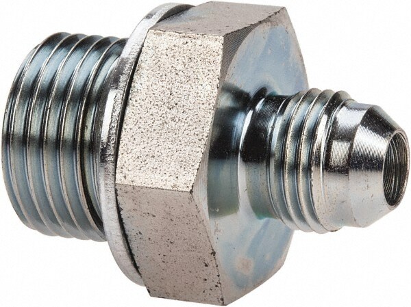 Industrial Pipe Adapter: 9/16-18 x 1/2" Male Thread, MJIC x MBSPP