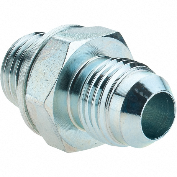 Brennan Industries 7005-06-L10-16 Steel Light Dual Purpose Straight Conversion Adapter Fitting – 9/16-18 Male JIC X M16 X 1.5 Male Metric