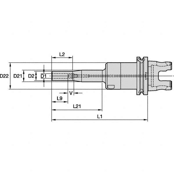 Kennametal KM63XMZ Modular Connection 6mm Hole Diam Hydraulic Tool