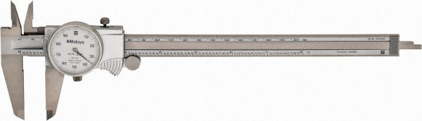 thumbnail image 2 of 8 Inch Dial Caliper 0.001 Graduation Stainless Steel Shockproof With Plastic Case 2 of 6