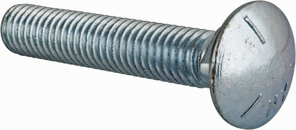 Value Collection HCGE0440250CZ Carriage Bolt: 7/16-14, 2-1/2" Length Under Head, Square Neck Image