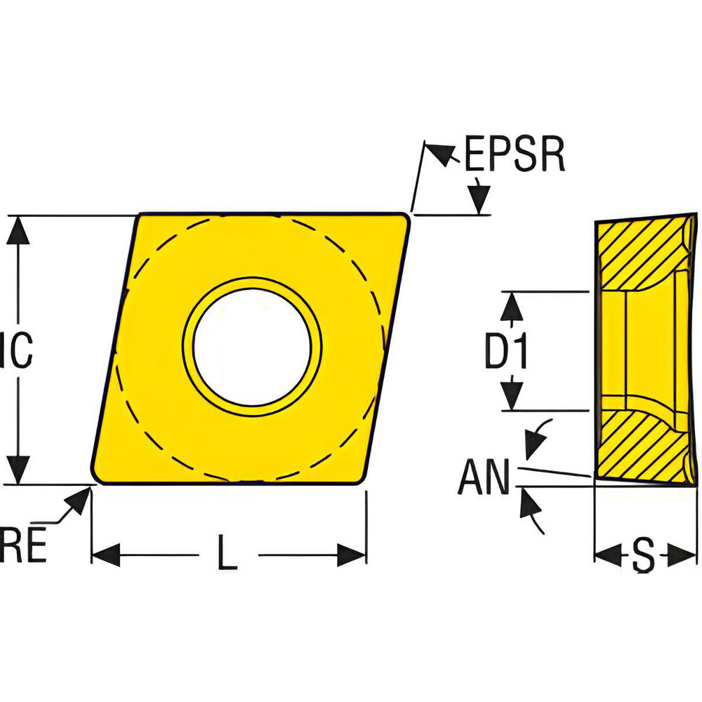 Seco Turning Insert CCGT21.51FAL TS2050, Carbide MSC Direct