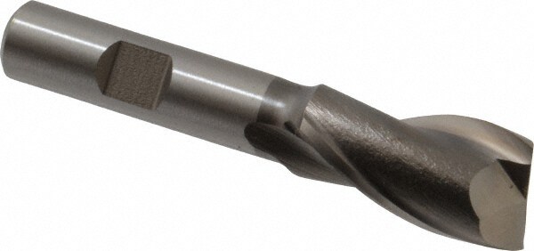 Hertel GG030046 Square End Mill: 23/32 Dia, 1-5/16 LOC, 1/2 Shank Dia, 3-5/16 OAL, 2 Flutes, High Speed Steel Image