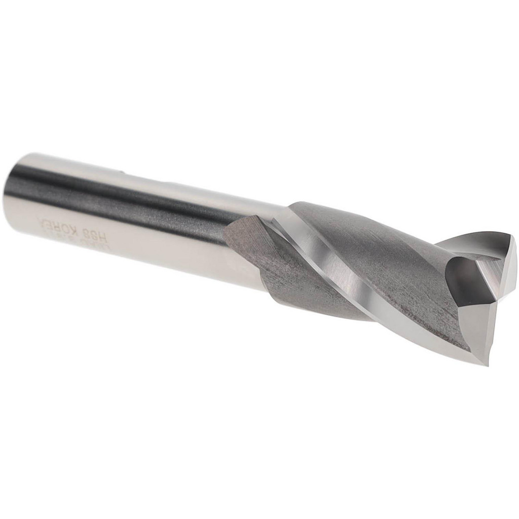 Hertel GG030046 Square End Mill: 23/32 Dia, 1-5/16 LOC, 1/2 Shank Dia, 3-5/16 OAL, 2 Flutes, High Speed Steel Image