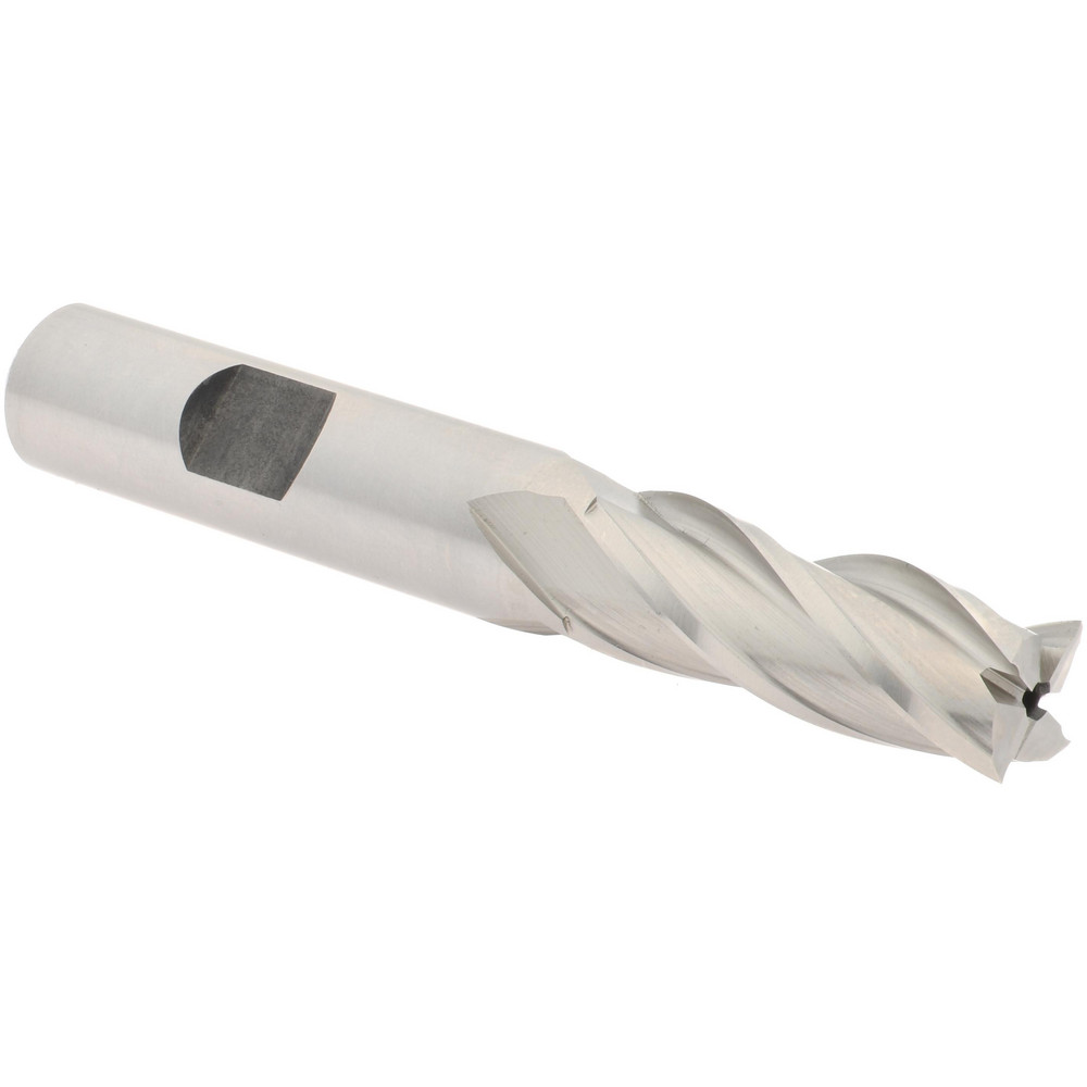 Hertel GG039030 Square End Mill: 15/32 Dia, 1-1/4 LOC, 1/2 Shank Dia, 3-1/4 OAL, 4 Flutes, High Speed Steel Image