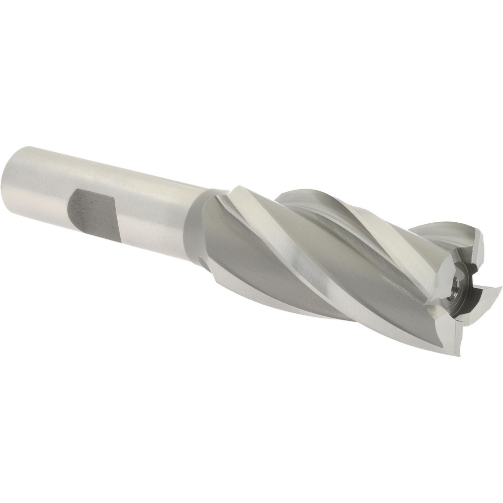 Hertel GG99914138 Square End Mill: 25/32 Dia, 1-5/8 LOC, 1/2 Shank Dia, 3-5/8 OAL, 4 Flutes, High Speed Steel Image