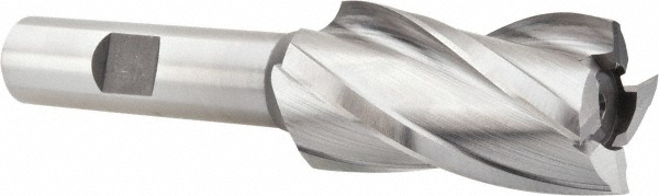 Hertel GG031956 Square End Mill: 7/8 Dia, 1-5/8 LOC, 1/2 Shank Dia, 3-5/8 OAL, 4 Flutes, High Speed Steel Image