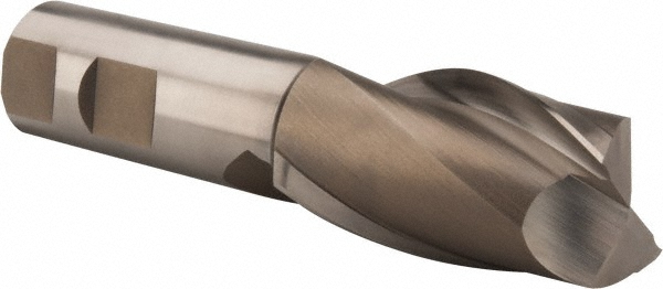 Hertel GG99914160 Square End Mill: 1-1/4 Dia, 2-1/4 LOC, 1 Shank Dia, 4-3/4 OAL, 2 Flutes, High Speed Steel Image