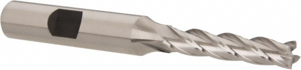Hertel GG99914280 Square End Mill: 1/4 Dia, 1-1/4 LOC, 3/8 Shank Dia, 3-1/16 OAL, 4 Flutes, High Speed Steel Image