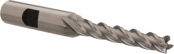 Hertel GG99914171 Square End Mill: 1/4 Dia, 1-3/4 LOC, 3/8 Shank Dia, 3-1/2 OAL, 4 Flutes, High Speed Steel Image