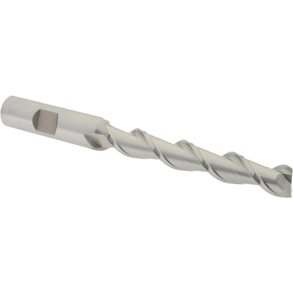 Hertel GG072028 Square End Mill: 7/16 Dia, 2-3/4 LOC, 1/2 Shank Dia, 4-3/4 OAL, 2 Flutes, High Speed Steel Image