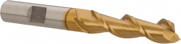 Hertel GH071024 Square End Mill: 3/8 Dia, 1-1/2 LOC, 3/8 Shank Dia, 3-1/4 OAL, 2 Flutes, High Speed Steel Image