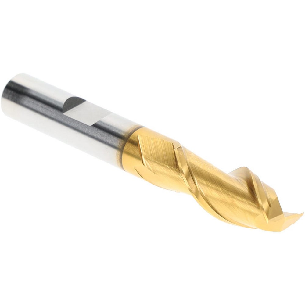 Hertel GH070028 Square End Mill: 7/16" Dia, 2 Flutes, 1" LOC, High Speed Steel, 42 ° Helix Image