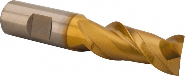 Hertel GH070048 Square End Mill: 3/4 Dia, 1-5/8 LOC, 3/4 Shank Dia, 3-7/8 OAL, 2 Flutes, High Speed Steel Image