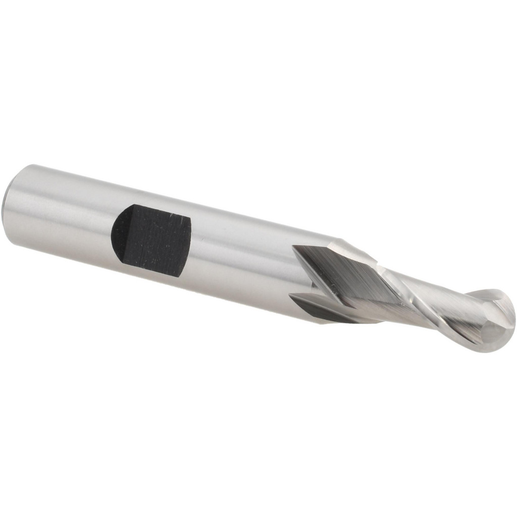 Hertel E299914102 Ball End Mill: 0.2813" Dia, 0.5625" LOC, 2 Flute, High Speed Steel Image