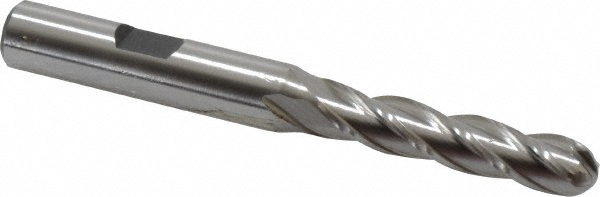 Hertel GG99914154 Ball End Mill: 0.3125" Dia, 1.5" LOC, 4 Flute, High Speed Steel Image