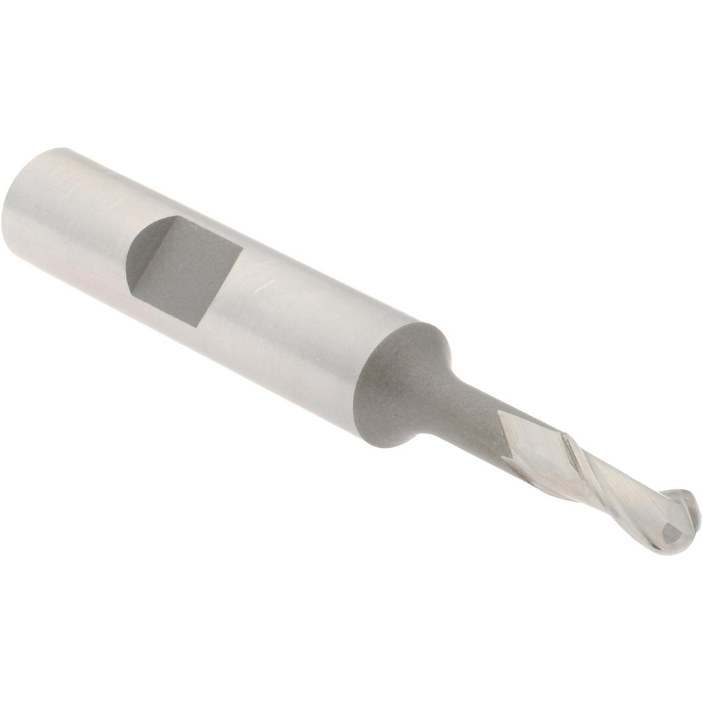 Hertel GG111012 Ball End Mill: 0.1875" Dia, 0.5" LOC, 2 Flute, High Speed Steel Image