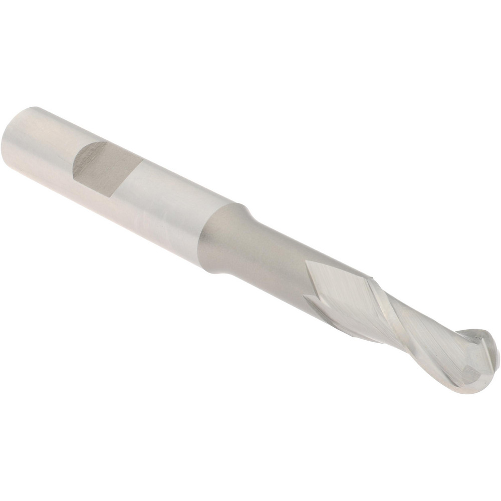 Hertel GG111020 Ball End Mill: 0.3125" Dia, 0.75" LOC, 2 Flute, High Speed Steel Image