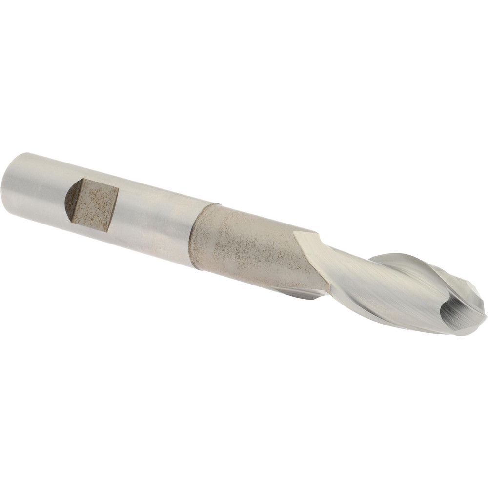 Hertel GG111032 Ball End Mill: 0.5" Dia, 1" LOC, 2 Flute, High Speed Steel Image