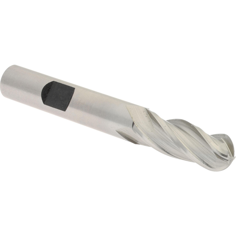Hertel E299914030 Ball End Mill: 0.375" Dia, 1" LOC, 4 Flute, Cobalt Image