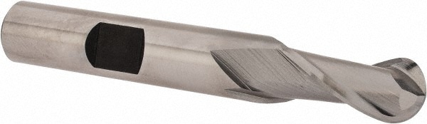 Hertel E2110024 Ball End Mill: 0.375" Dia, 0.75" LOC, 2 Flute, Cobalt Image