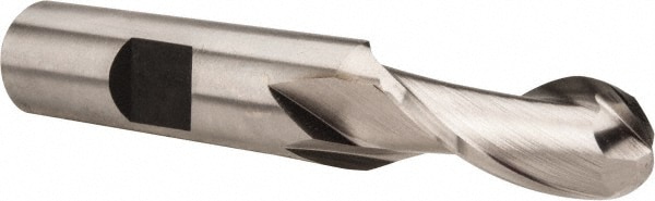 Hertel E2110028 Ball End Mill: 0.4375" Dia, 1" LOC, 2 Flute, Cobalt Image