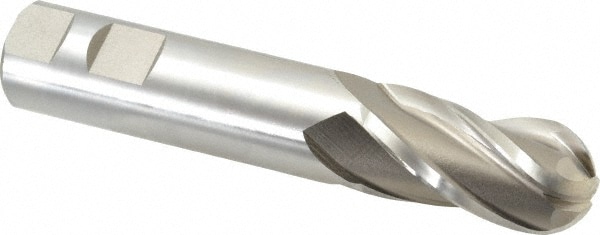 Hertel E299914075 Ball End Mill: 1" Dia, 2" LOC, 4 Flute, Cobalt Image