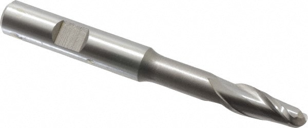 Hertel E2111020 Ball End Mill: 0.3125" Dia, 0.75" LOC, 2 Flute, Cobalt Image