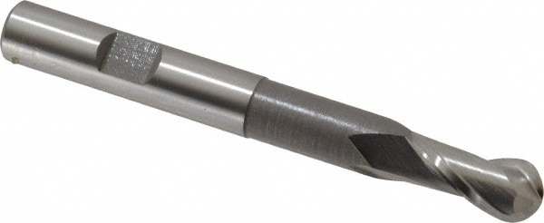 Hertel E2111024 Ball End Mill: 0.375" Dia, 0.75" LOC, 2 Flute, Cobalt Image