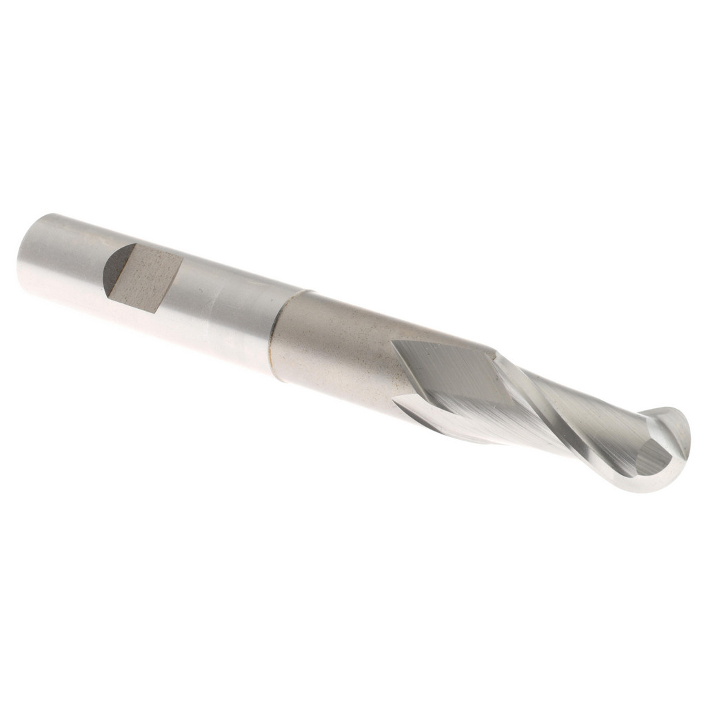 Hertel E2111032 Ball End Mill: 0.5" Dia, 1" LOC, 2 Flute, Cobalt Image