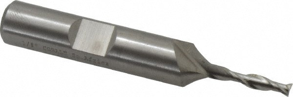 Hertel E299914960 Square End Mill: 1/8 Dia, 3/8 LOC, 3/8 Shank Dia, 2-3/8 OAL, 2 Flutes, Cobalt Image