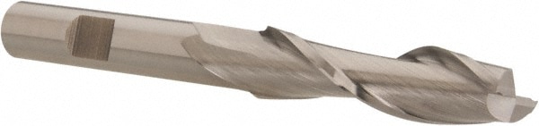 Hertel E2080028 Square End Mill: 7/16 Dia, 1-3/4 LOC, 3/8 Shank Dia, 3-3/4 OAL, 2 Flutes, Cobalt Image