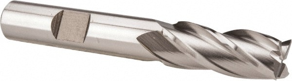 Hertel GG030026 Square End Mill: 13/32 Dia, 13/16 LOC, 3/8 Shank Dia, 2-1/2 OAL, 4 Flutes, Cobalt Image