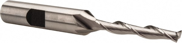 Hertel E299914094 Square End Mill: 3/16 Dia, 1-1/4 LOC, 3/8 Shank Dia, 3-1/16 OAL, 2 Flutes, Cobalt Image