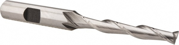 Hertel E299914095 Square End Mill: 1/4 Dia, 1-3/4 LOC, 3/8 Shank Dia, 3-9/16 OAL, 2 Flutes, Cobalt Image