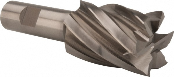 Hertel E299914041 Square End Mill: 1-3/8 Dia, 2 LOC, 3/4 Shank Dia, 4-3/8 OAL, 6 Flutes, Cobalt Image