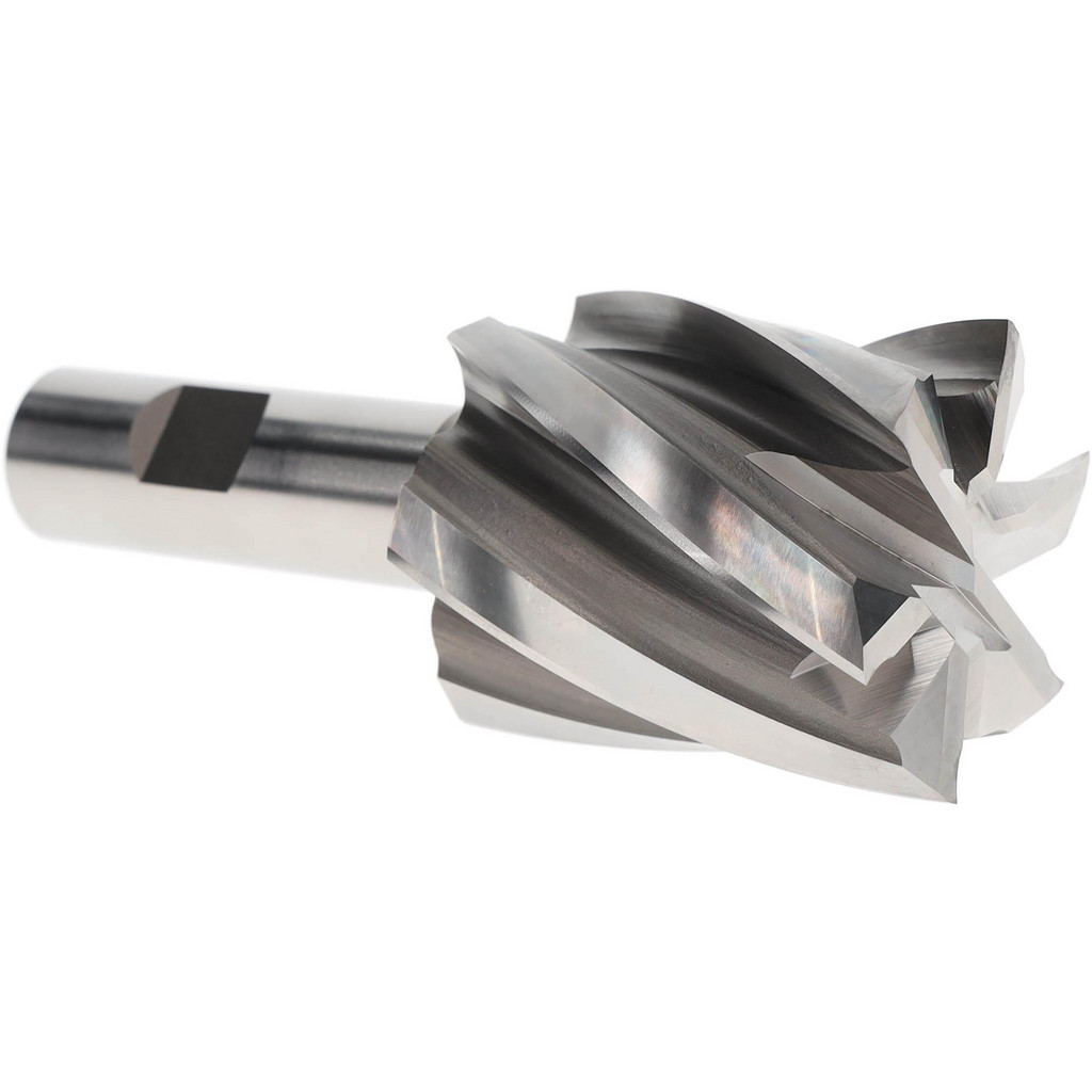 Hertel E299914044 Square End Mill: 1-3/4 Dia, 2 LOC, 3/4 Shank Dia, 4-3/8 OAL, 6 Flutes, Cobalt Image