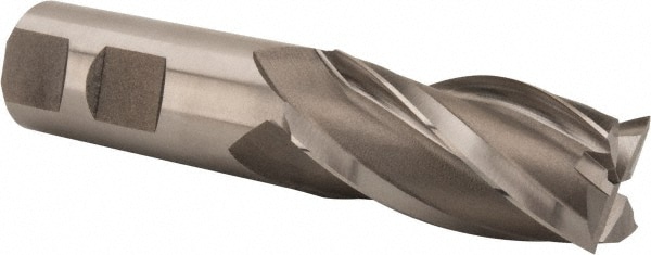 Hertel E299914048 Square End Mill: 15/16 Dia, 1-7/8 LOC, 7/8 Shank Dia, 4-1/8 OAL, 4 Flutes, Cobalt 