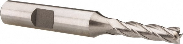 Hertel E299914112 Square End Mill: 7/32 Dia, 7/8 LOC, 3/8 Shank Dia, 2-3/4 OAL, 4 Flutes, Cobalt Image