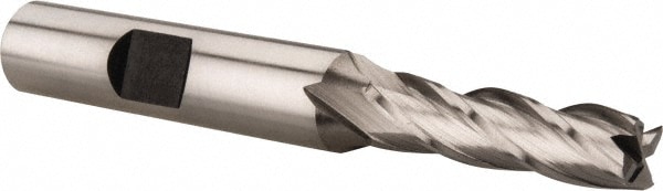 Hertel GG03901819 Square End Mill: 9/32 Dia, 1 LOC, 3/8 Shank Dia, 2-3/4 OAL, 4 Flutes, Cobalt 